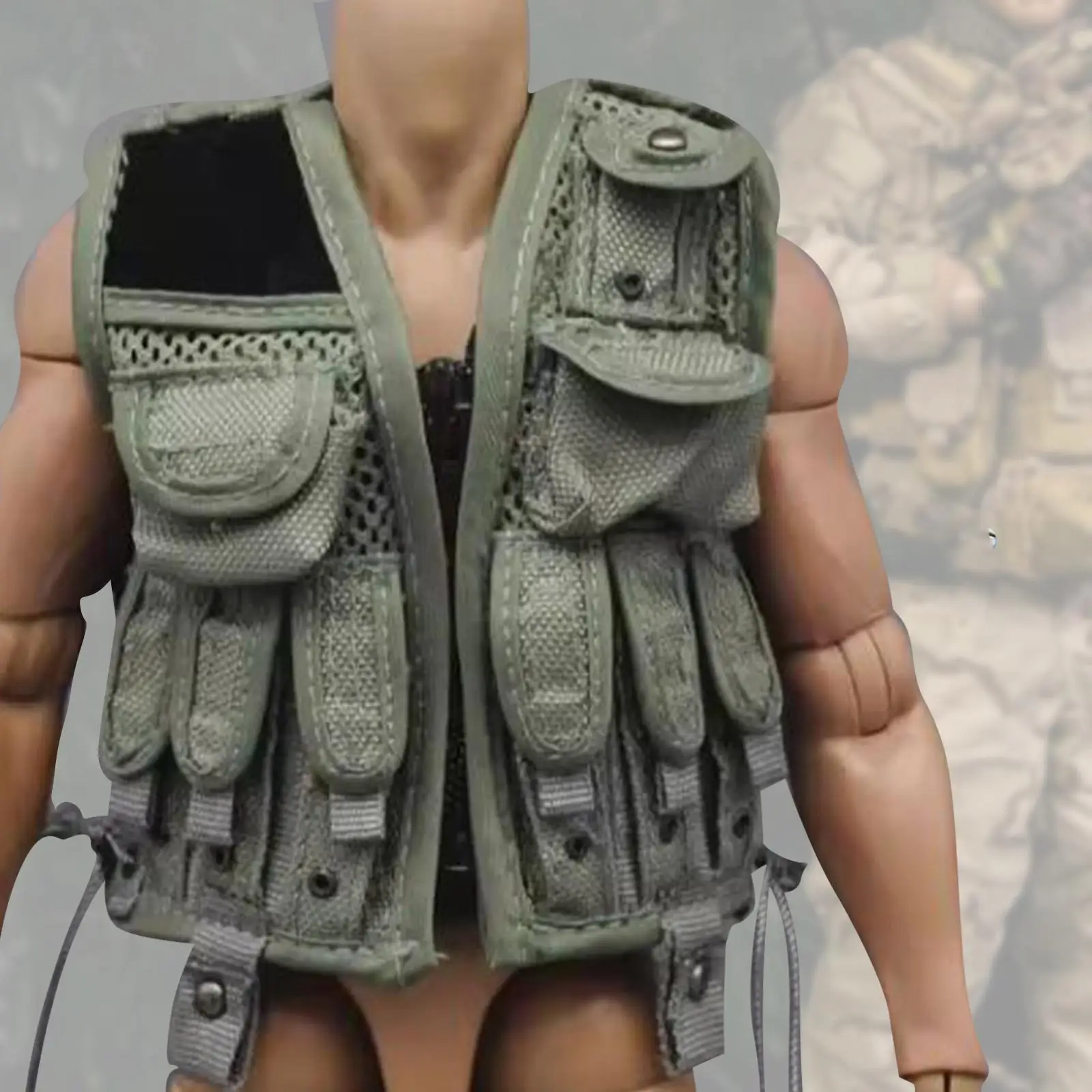 1:6 Scale Jungle Vest Stylish Classic Outdoor Vest Traning Vest for 12inch Soldier Figures Body Accessories Dress up Costume