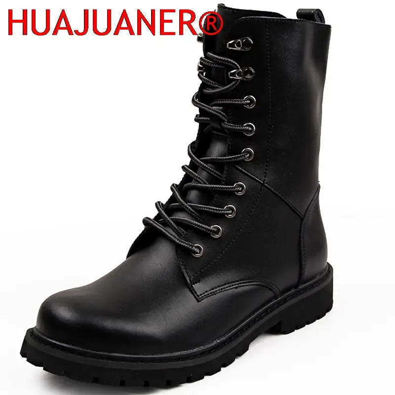 

Men Casual Natural Leather Boots High Top Motorcycle Boots Fashion Platform Shoes High Quality Leisure Walk Cowboy Botas