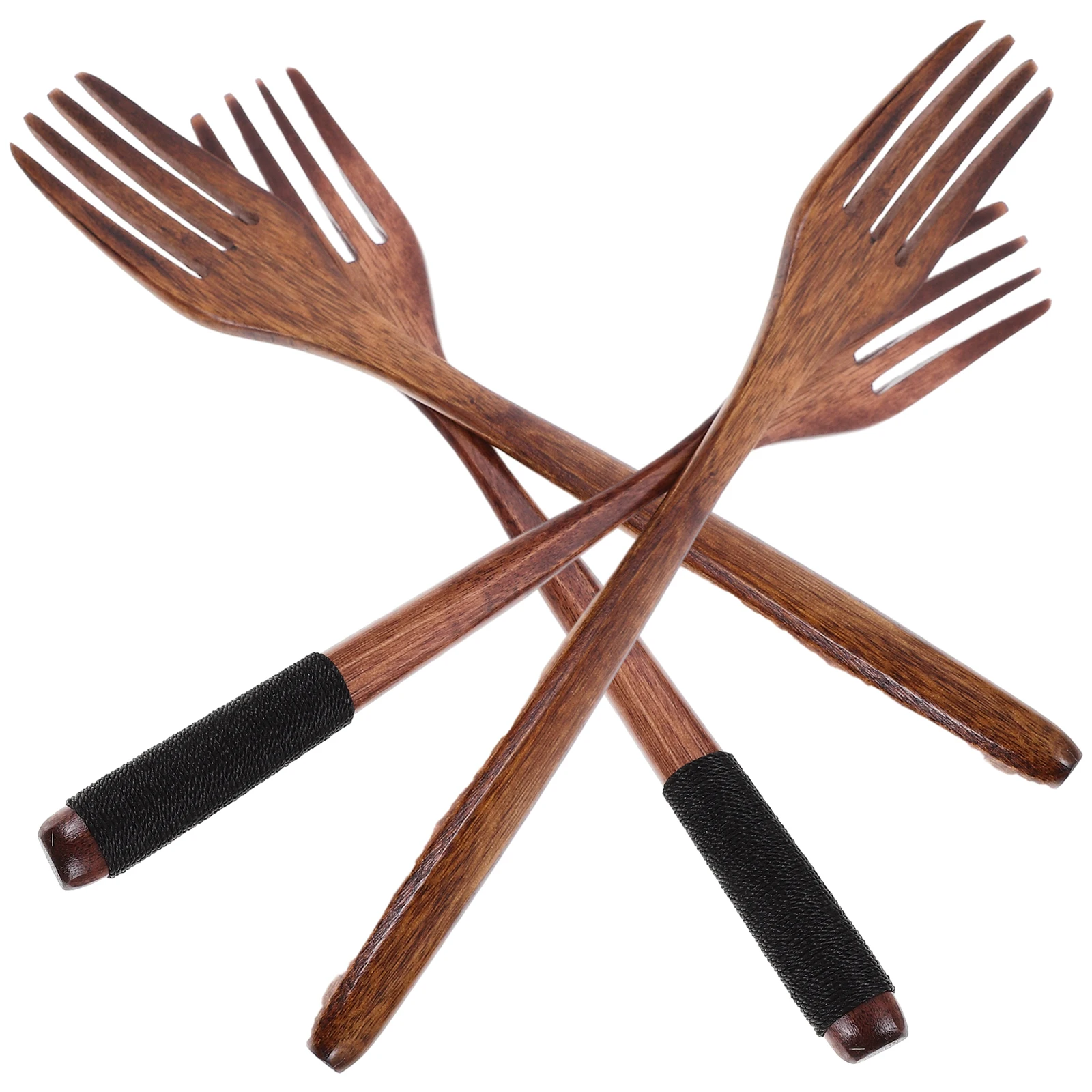 

4Pcs Wooden Fork Cooking Forks Small Natural Wood Utensils Kitchen Stir Serve Eat Wooden Cookware Wood Fork Cookware