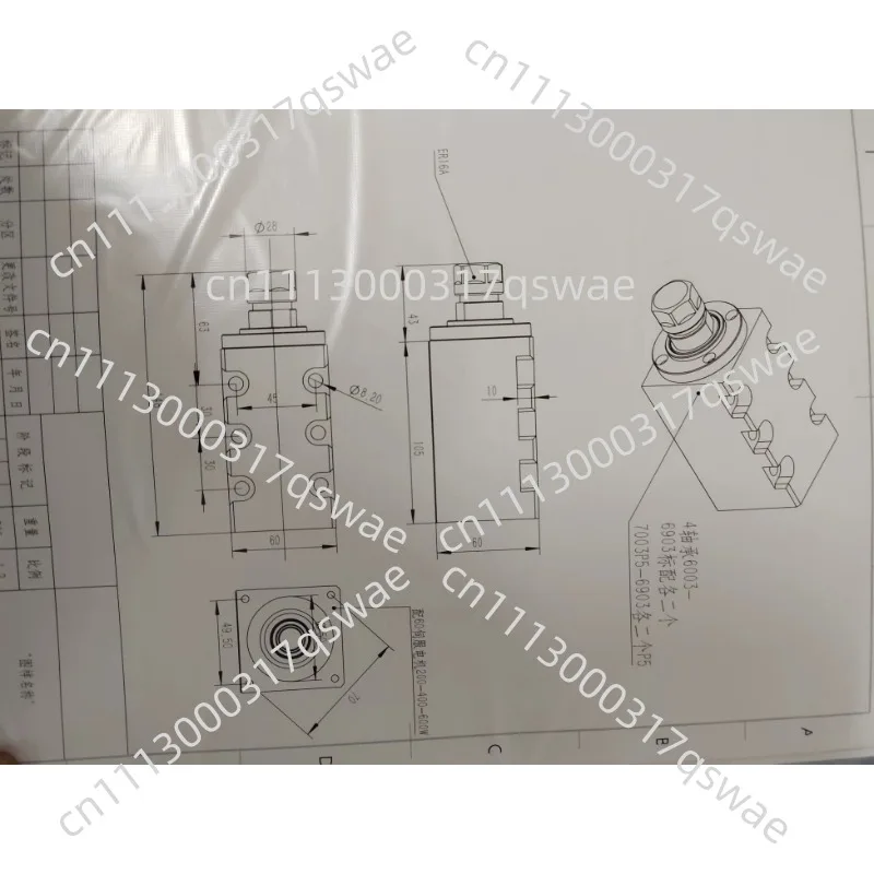 Square direct servo spindle, power head, car square head, side milling head