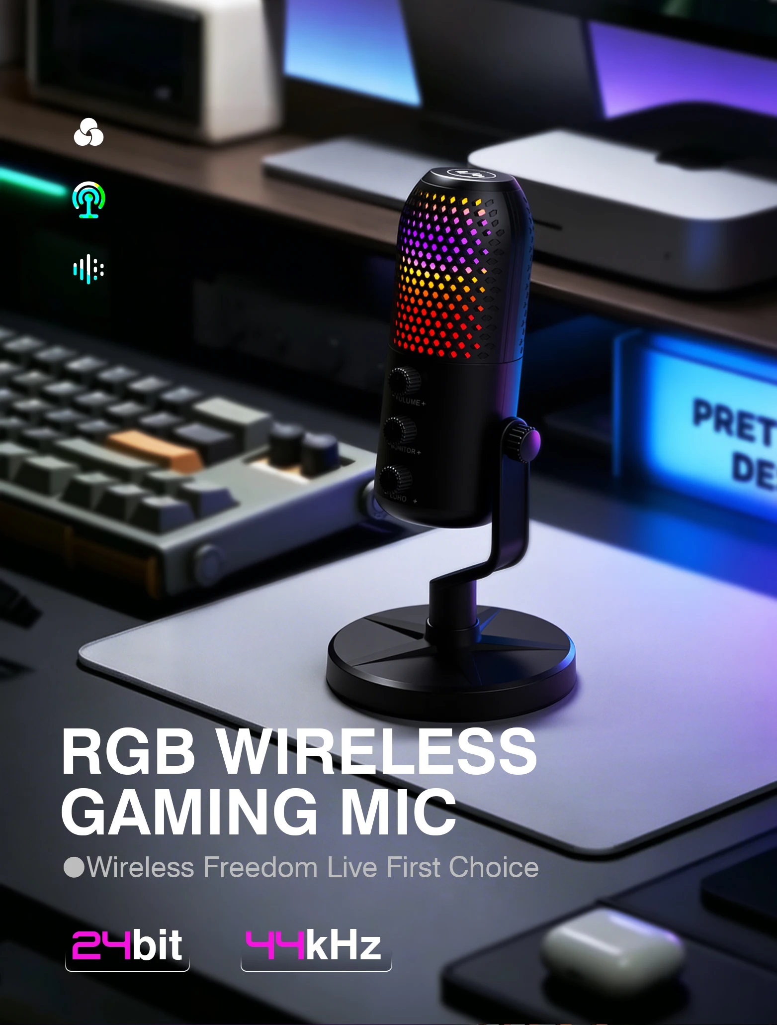 Pc Gaming Discord - RGB USB capacitor gaming microphone for