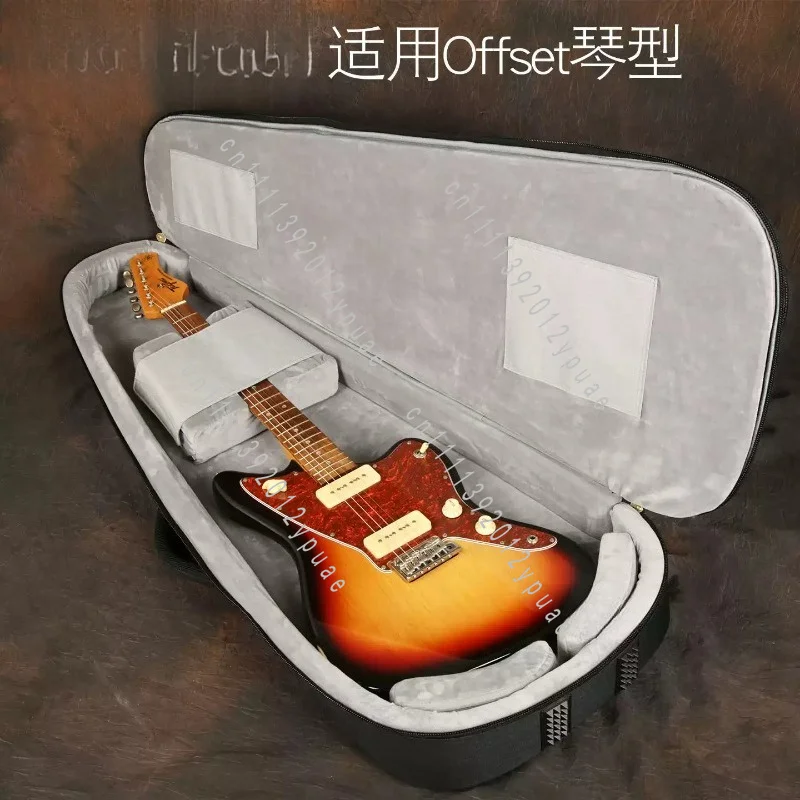 Double Shoulder Instrument Case, Waterproof Shockproof Bag for Compact String Instrument