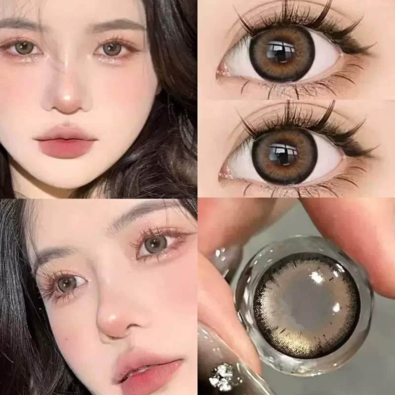 DDUOXIU 1 pair  Yearly Colored Contact Lenses with Degree Myopia Lenses Free Shipping Korean Lenses High Quality Lens