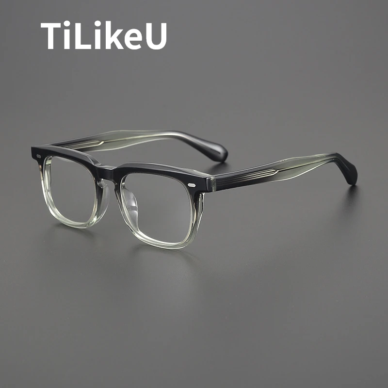 Japanese Retro Large Square Eyeglasses Frame Designer Handmade Senior Acetate Prescription Big Size Men Women Eye Glasses Frames