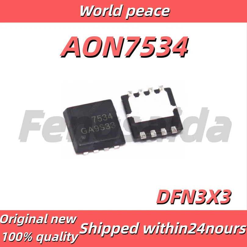 (1-10pcs)100% Brand new original AON7534 SMD DFN3X3-8 Marking 7534 Single N-Channel 30V 30A MOSFET
