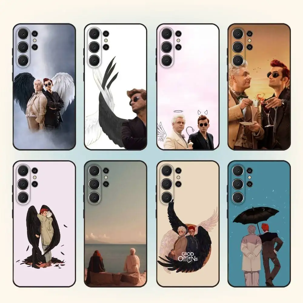

Comedy Absurdity Good O-Omens Phone Case For Samsung S25,24,23,22,30,21,10,9,Ultra,Plus,Lite,FE Soft Black Case