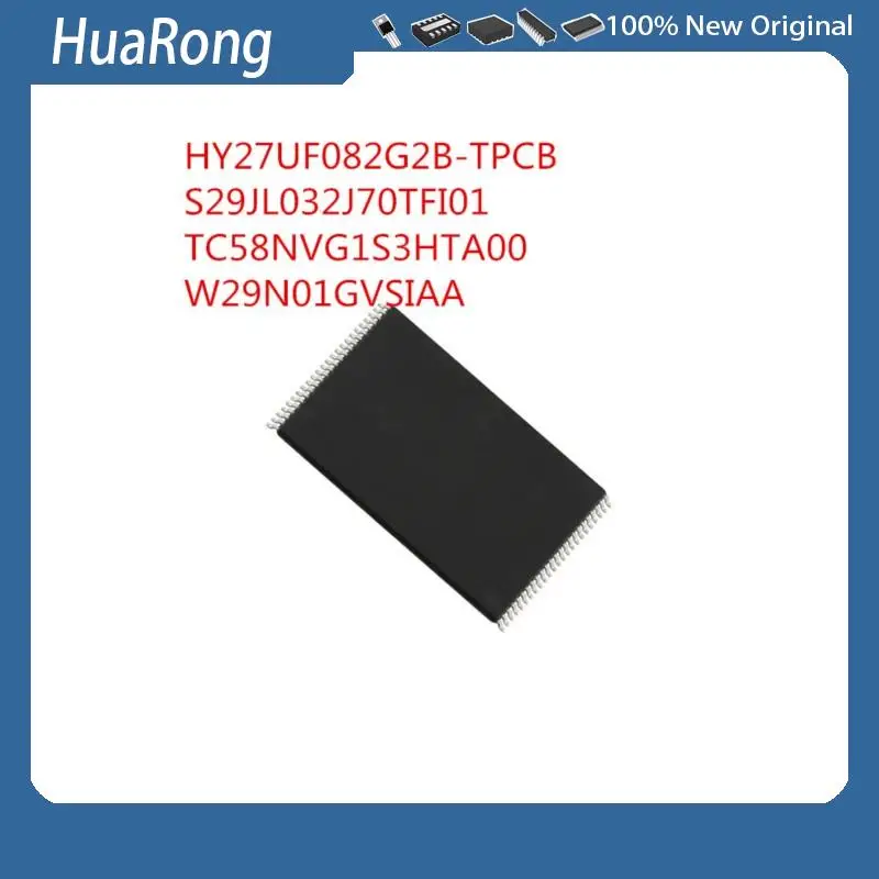 5PCS/LOT    HY27UF082G2B-TPCB   HY27UF082G2B    S29JL032J70TFI01   TC58NVG1S3HTA00   W29N01GVSIAA   TSOP48