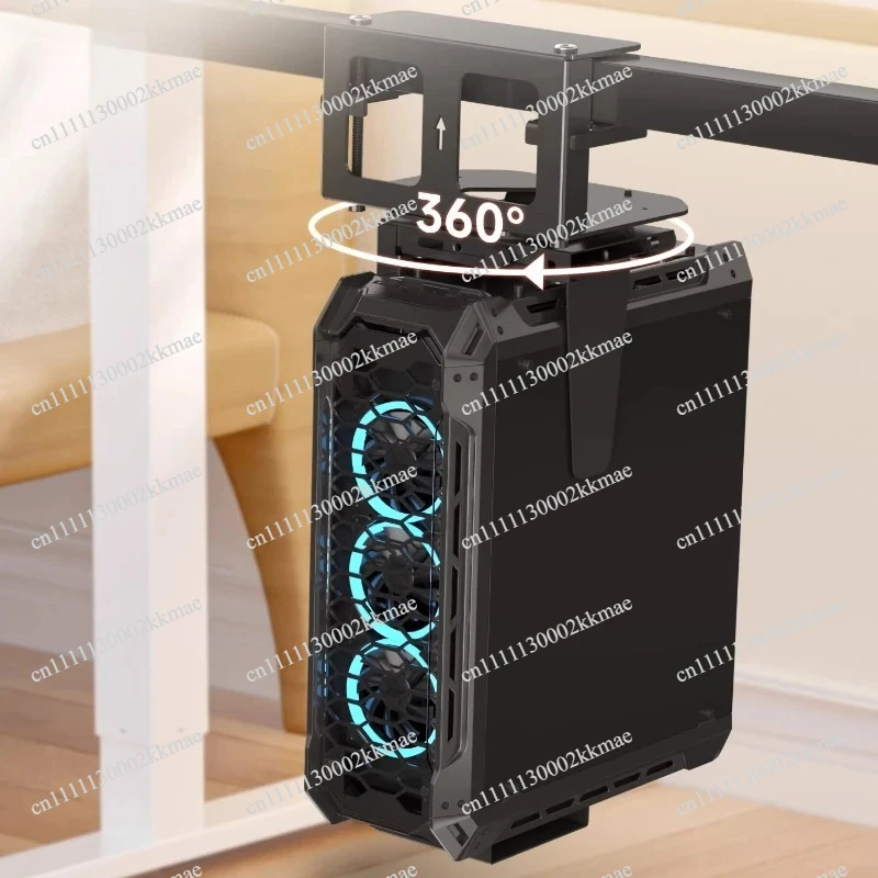 Under Desk CPU Holder Adjustable PC Mount Bracket Side Mount & Clamp Installation for Standing Floating Computer Tower Stand