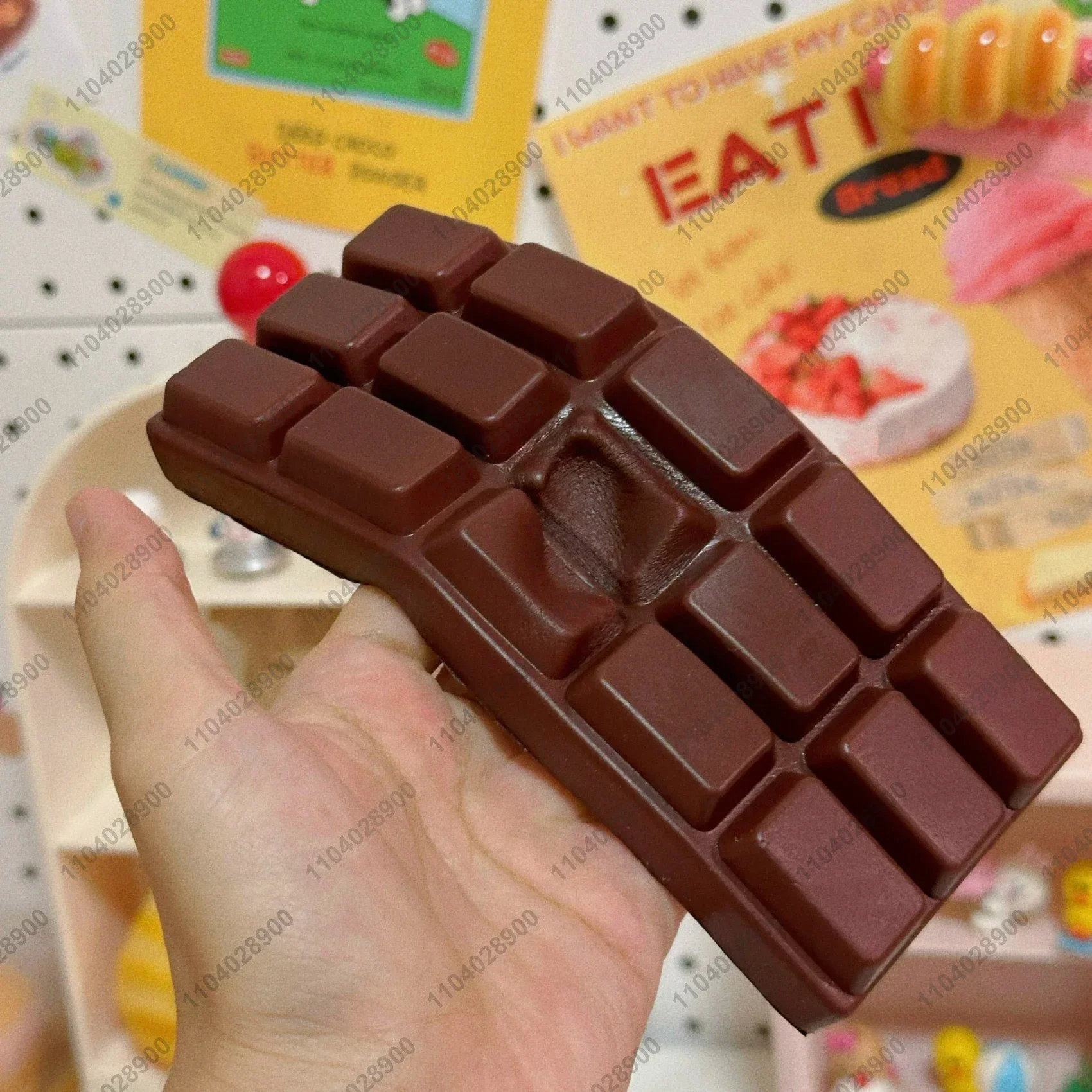 Coklat Bar Squishy lambat naik putih coklat Bar lambat Rebound mainan Remas makanan penghilang stres tangan santai hadiah