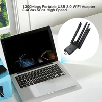 1300M Bluetooth 5.4 WIFI Adapter Wireless Network Card 5G Wi Fi Receiver Dual Band Wi-Fi Dongle 4 Antenna For PC/Laptop Win10/11