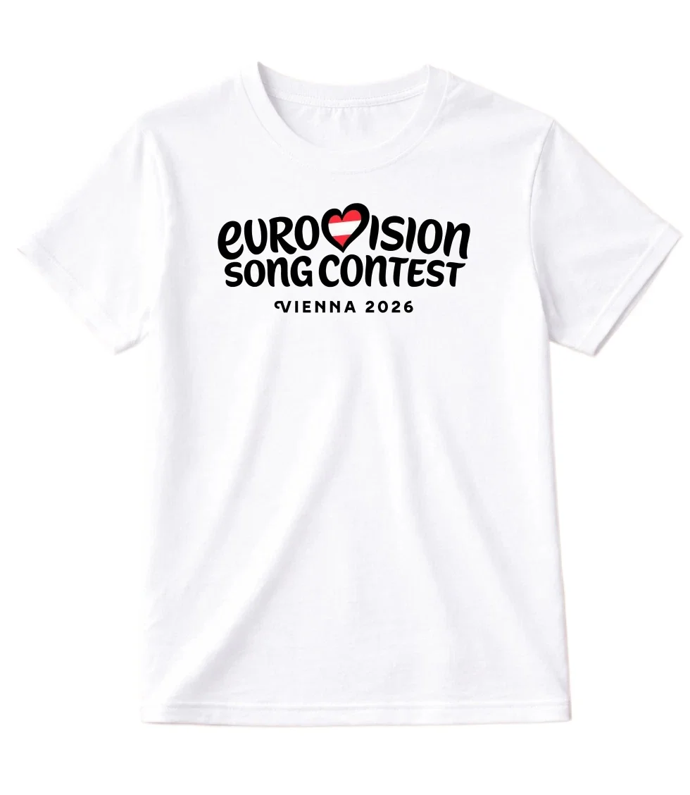 New logo Vienna Eurovision 2026 T-Shirt: Austria Song Contest 2026 Spring/summer Fashion Casual T-Shirt cotton Short-sleeved