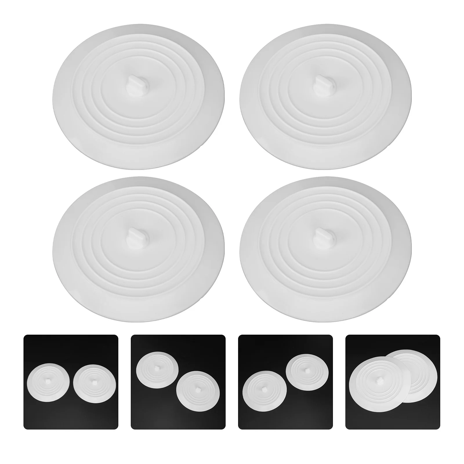 

4pcs 15Cm Diameter Round Silicone Sink Plugs Strong Suction Water Stoppers For Bathtub Wash Basin Kitchen Drain Stopper Cover