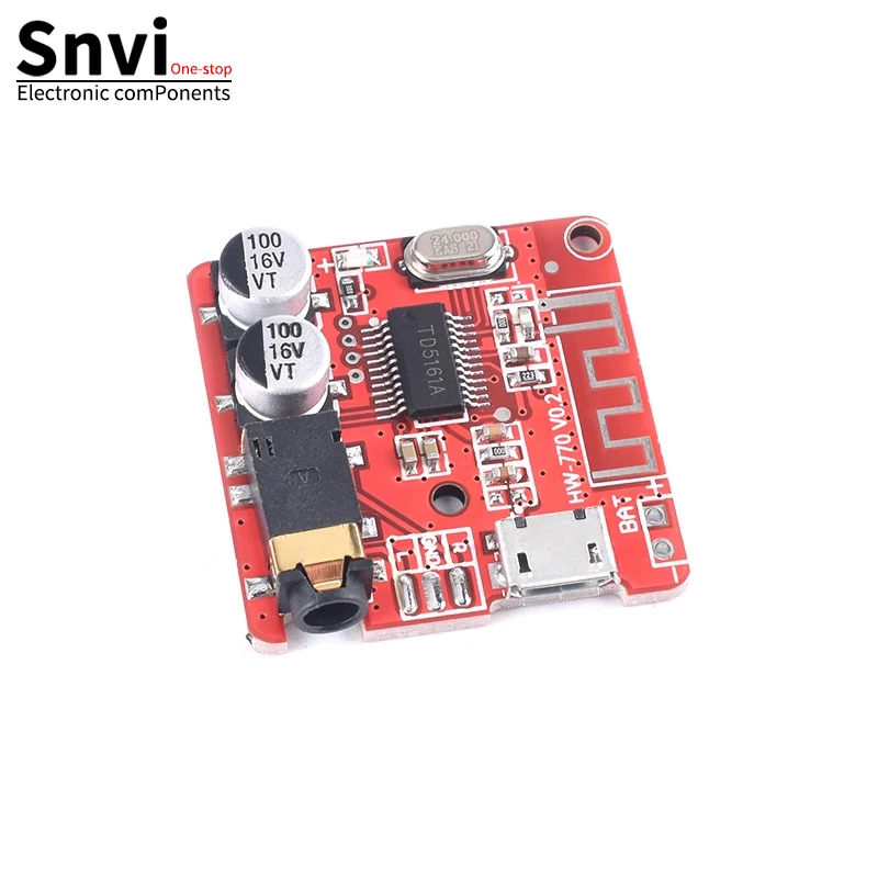 SNVI DIY Bluetooth Audio Receiver Board Bluetooth 5.0 MP3 Lossless Car Audio Decoder Board Wireless Stereo Music Module 3.7-5V