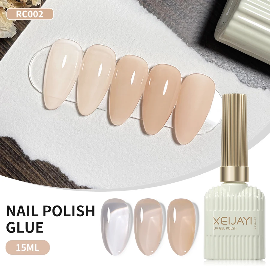 XEIJAYI 3pcs 15ML Pink Polish UV/LED Soak Off Gel Nail Polish For Nail Art DIY Salon Home Holiday Gift For Women