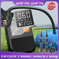 20PSI SUP Air Pump Electric Paddle Board Pump 25PSI SUP Pump Portable Air Compressor for Stand Up Paddle Kayak Boats Mattress