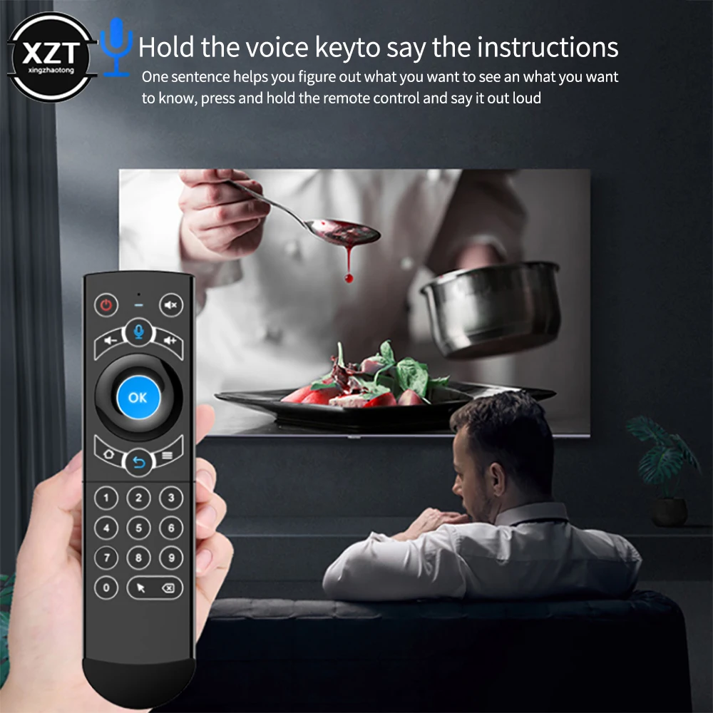 G21 PRO Voice Remote Control 2.4G Wireless Keyboard Air Mouse with Learning Gyroscopes IR For Android TV Box H96 MAX X3 Pro