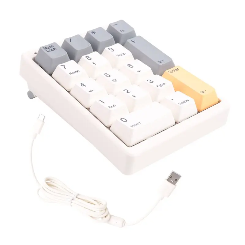 17 Keys Type C Wired Number Pad Mechanical Numeric Keypad Numpad Gaming Mini Keyboard Programming Keypads Red Axis