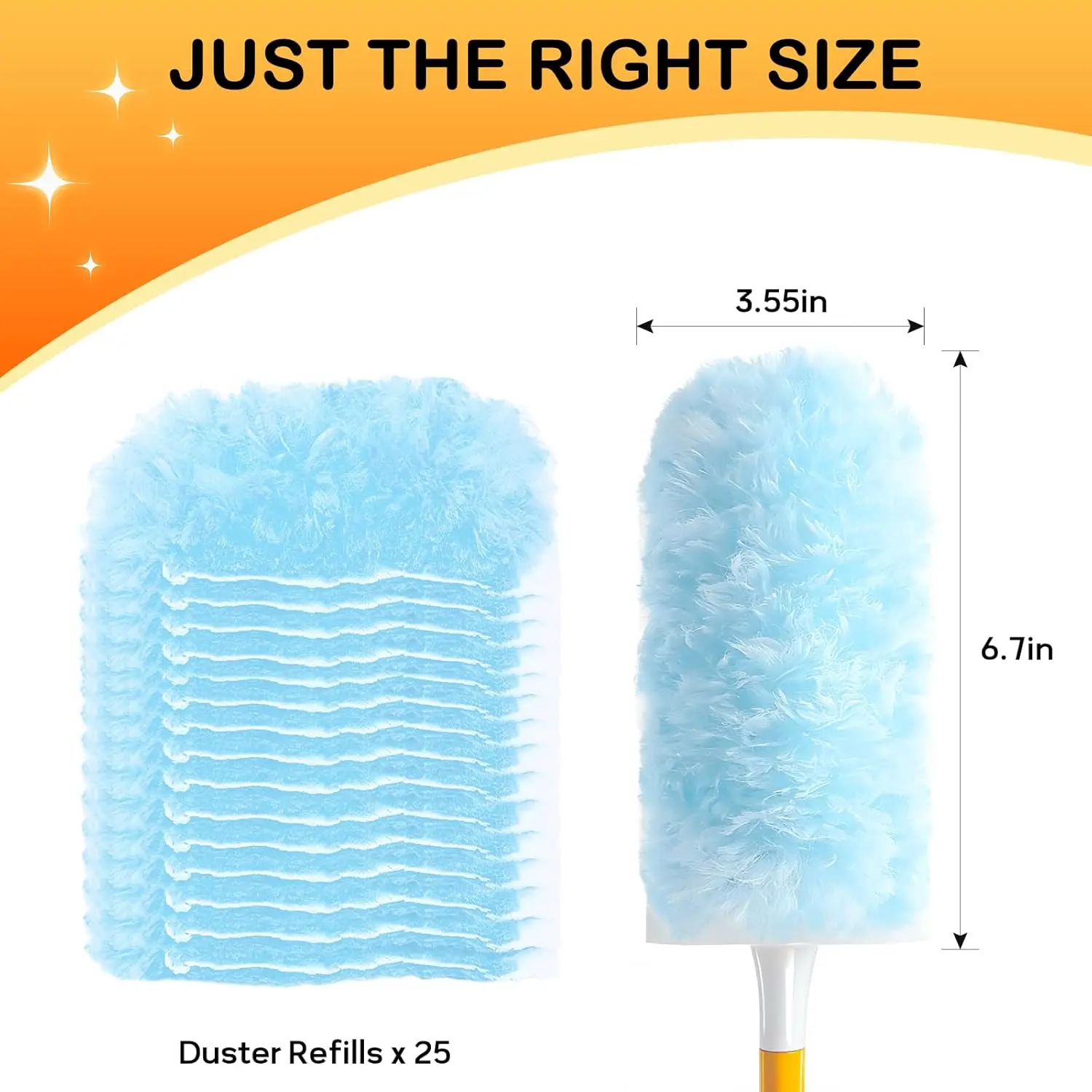 25 Count Duster Refills Compatible with Dusters, Blue | Compatible with Dusters,Disposable Duster Refill,Multi Surface 360° Dust
