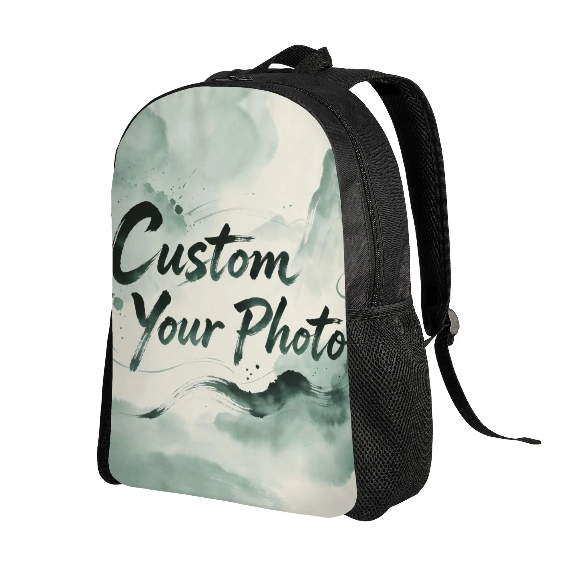 Custom 3D Custom Your Photo Logo Text Backpacks for Girls Boys  School College Travel Bags Women Men Bookbag Fits 15 Inch Laptop
