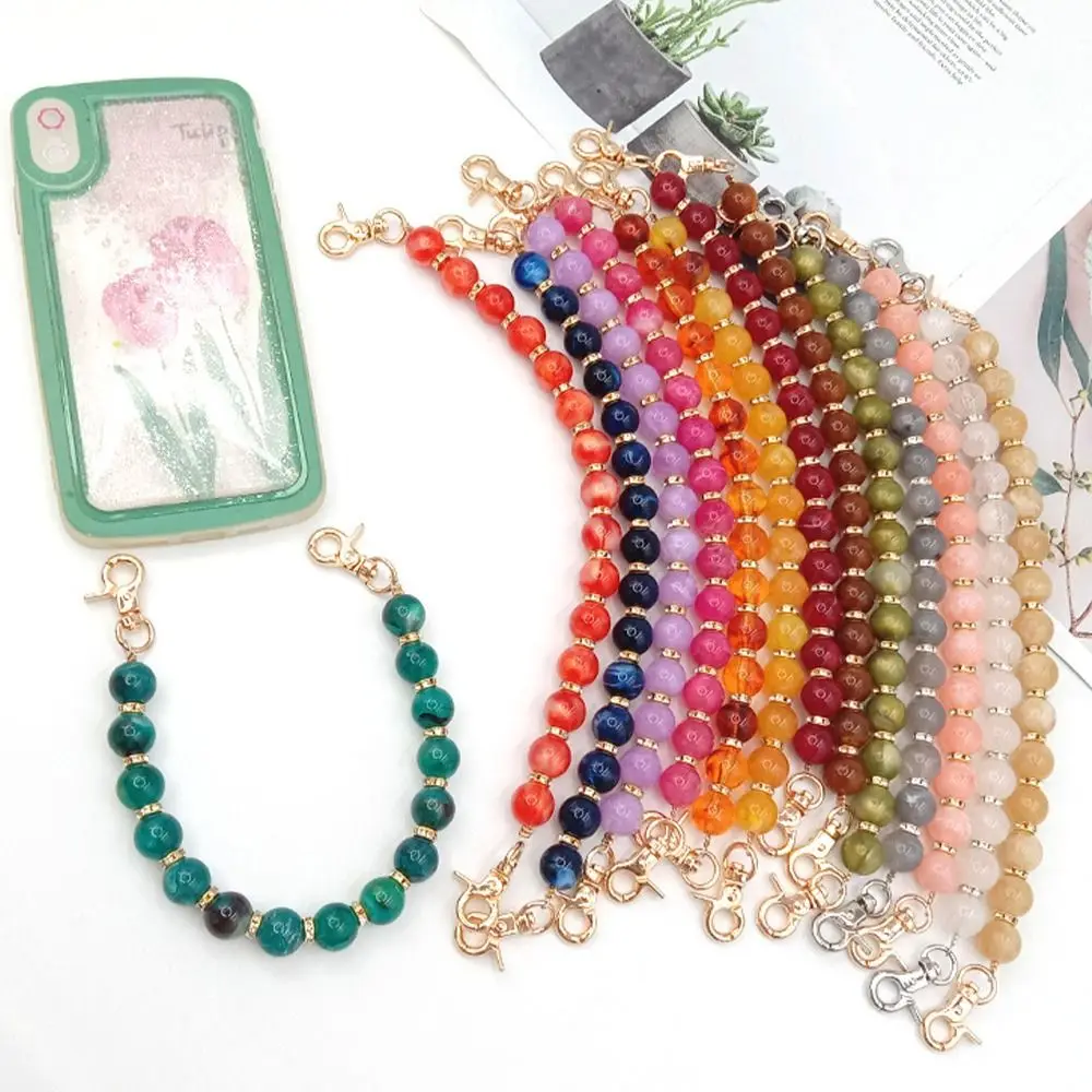 New Colorful Stone Handbag Chain Resin Replaceable Bags Belt Extension Bead Chain Bag Parts Accessories