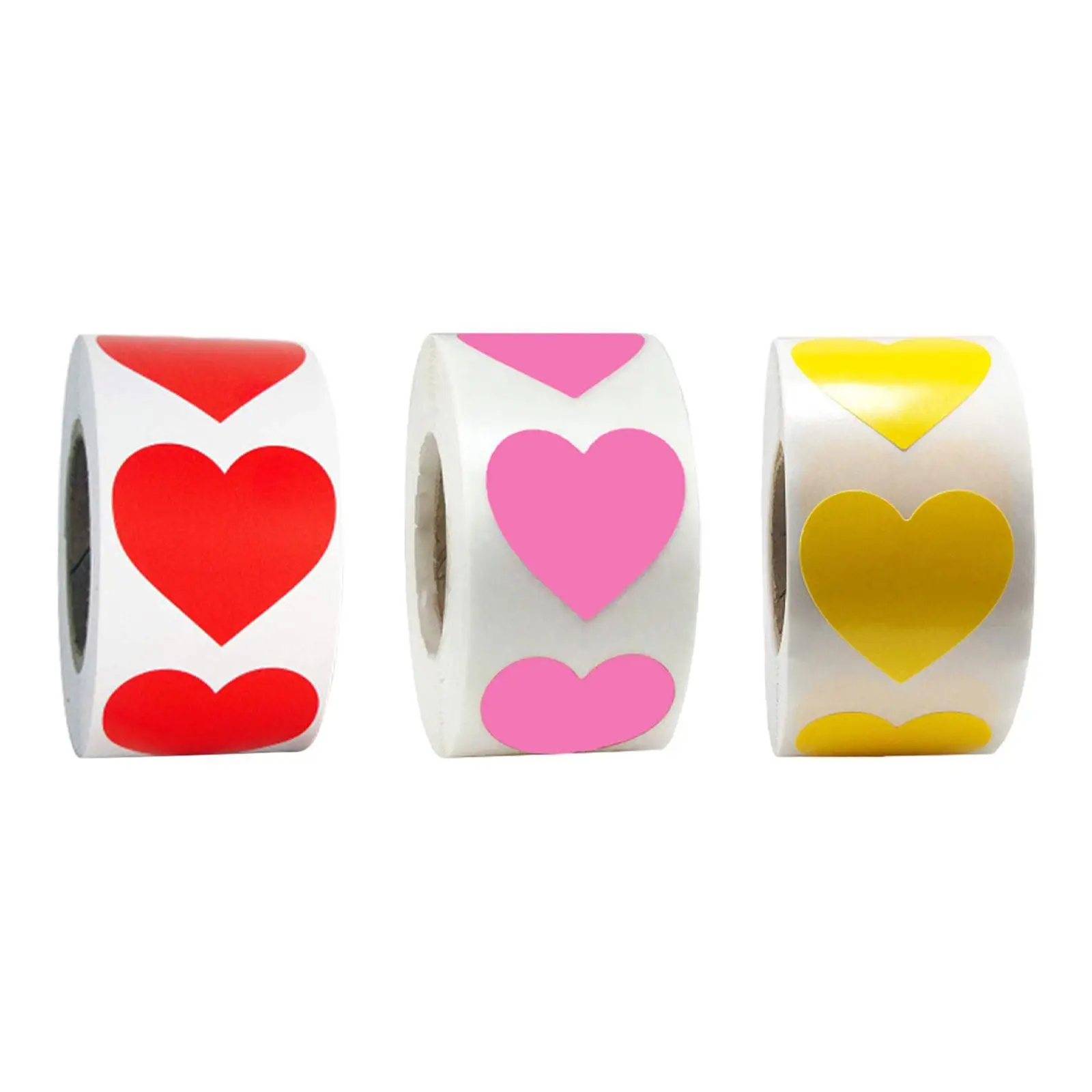 Heart Stickers Labels 1 Roll Valentines Day Decor Wrapping Gifts Crafts 1inch Stickers Labels for Party Favors Birthdays