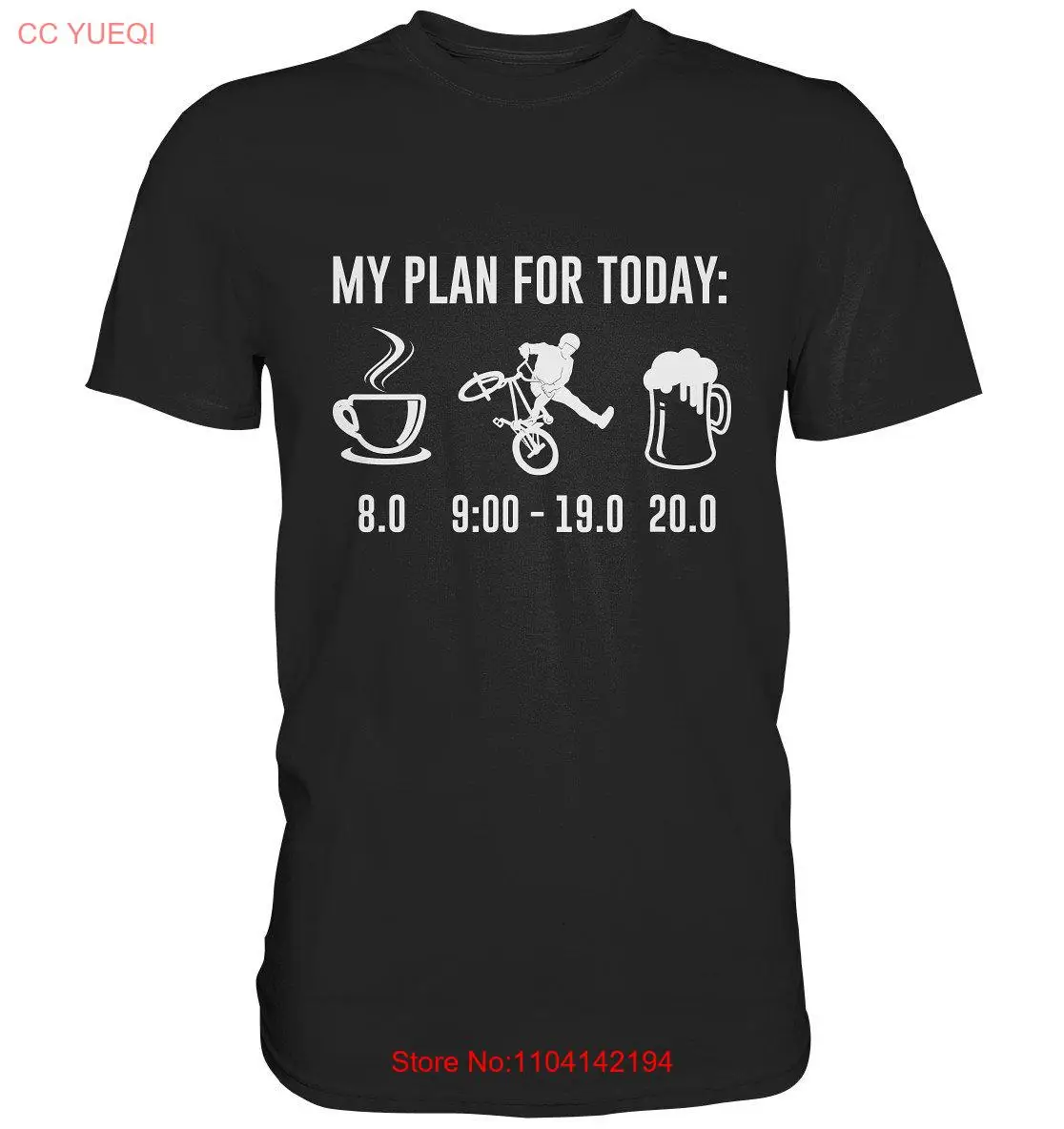 

T Shirt Bmx Daily Schedule Bmxer s Premium long or short sleeves