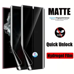 3D Curved Matte Anti Spy Hydrogel Film For Samsung Galaxy S23 S21 S20 Note 20 Ultra Note 10 Plus Privacy TPU Screen Protector