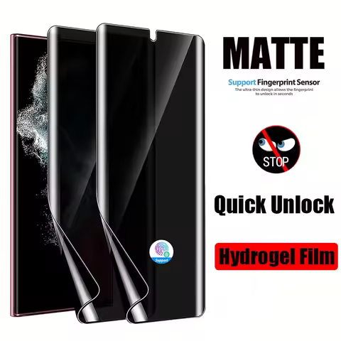 3D Curved Matte Anti Spy Hydrogel Film For Samsung Galaxy S23 S21 S20 Note 20 Ultra Note 10 Plus Privacy TPU Screen Protector