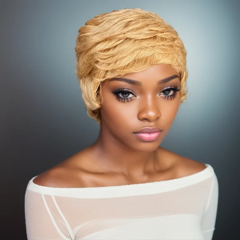 

# 27, светло-коричневые вьющиеся парики Pixie, 100% человеческие волосы Remy для чернокожих женщин