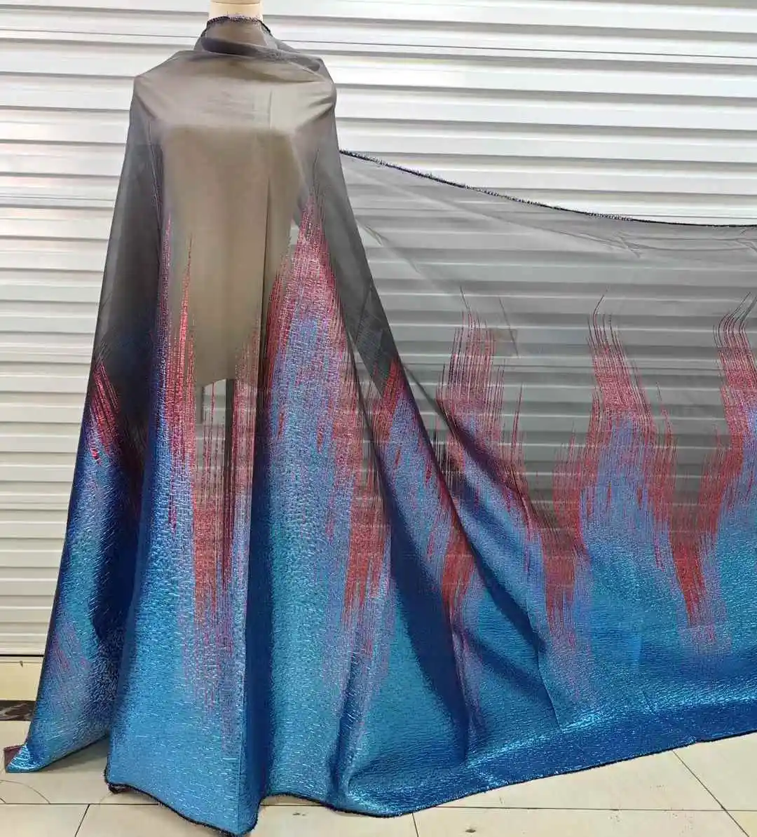 

African Lace Fabric 2025 High Quality Brocade Jacquard Fabric Nigeria French Organza Lace Fabric For Women Party Dress 5 Yards