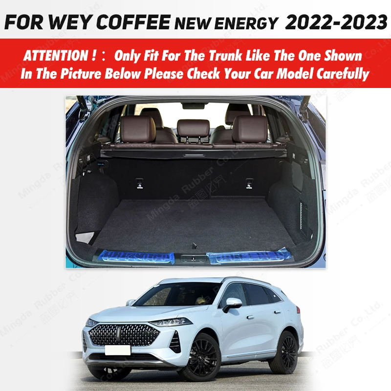 Auto Full Coverage Trunk Mat For WEY Coffee New Energy 2022 2023 Car Boot Cover Pad Cargo Liner Interior Protector Accessories