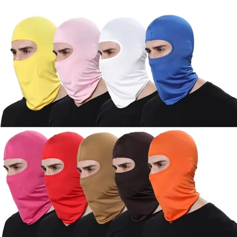 1/3Pcs Lycra Balaclava Hood Motorcycle Bandana Cycling Ski Face Hat Tactical Hood Helmet for Outdoor Sport