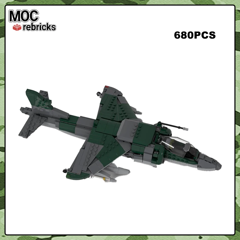 

﻿Military Weapon Series Harrier Fighter Building Blocks United States Marine Corps High Speed Model Bricks Toys Kids Xmas Gifts