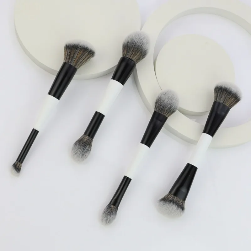 Foundation Gesicht Pinsel Künstliche Faser Doppelseitige Puder Rouge Professionelle Kontur Blending Kosmetische Make-Up-Tools