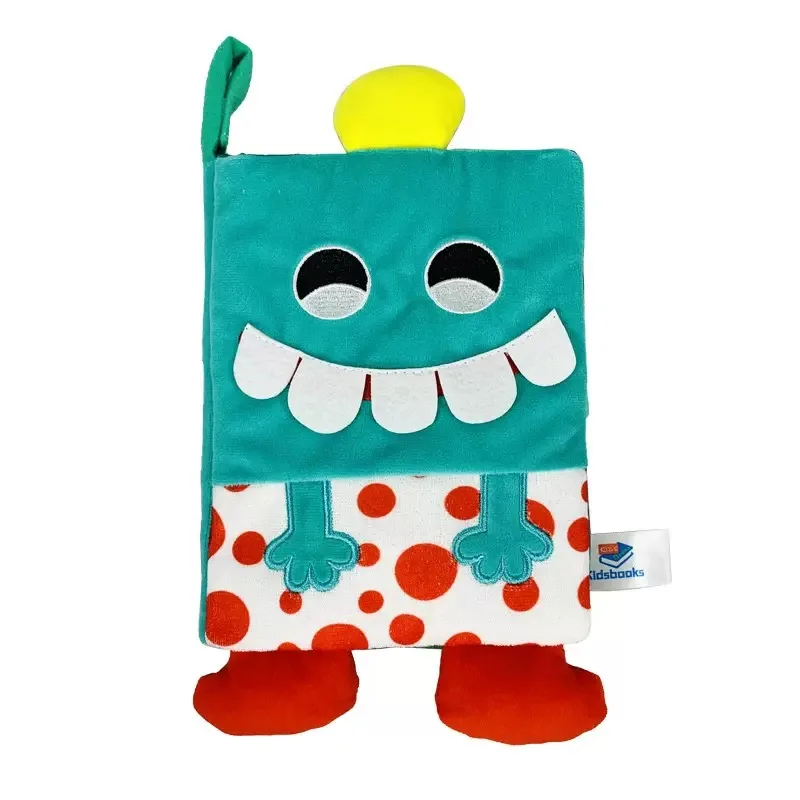 モンテッソーリ ソフトベビーブック - 3D タッチフィール ハイコントラスト感覚布絵本 早期学習用教育玩具 子供向け