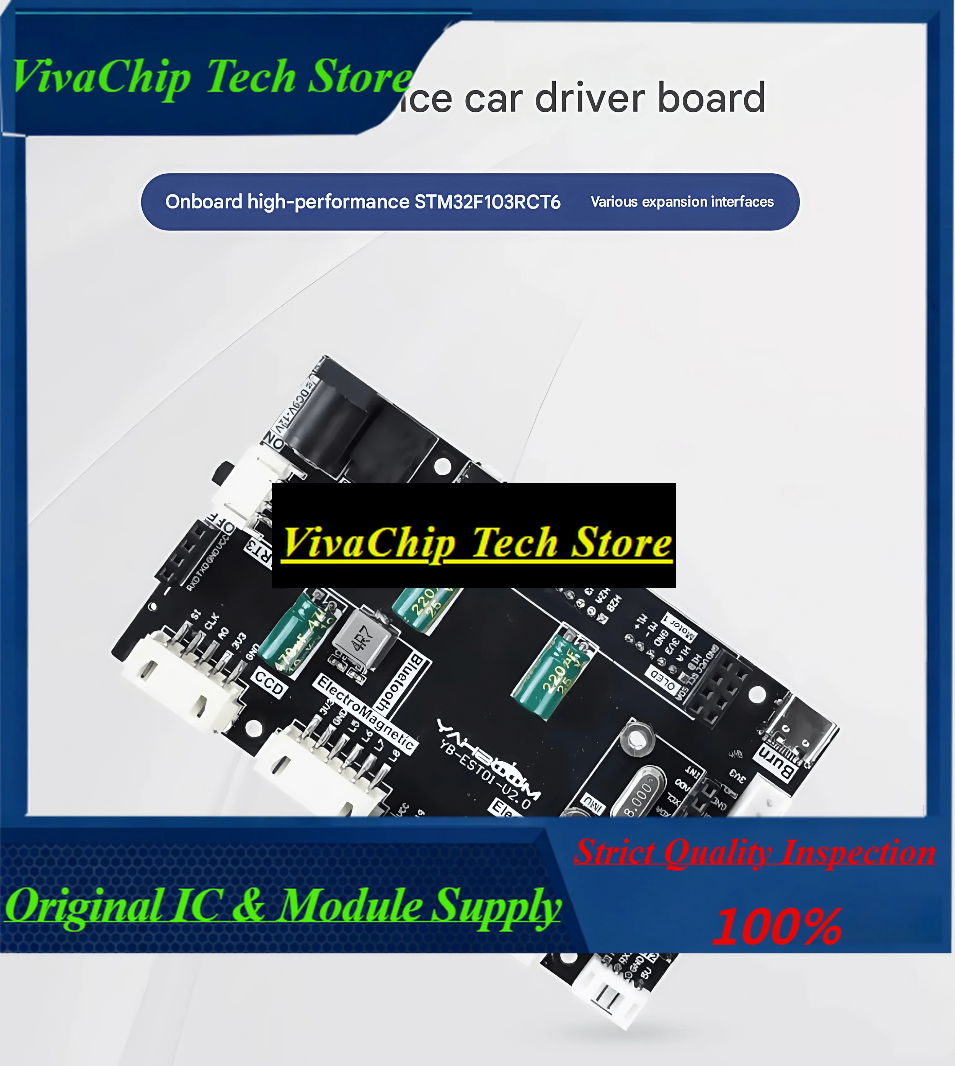 VivaCTM32 Two-wheeled Self-balancing Car Drive Expansion Board Two-wheeled Robot Development Controller Motor Chassis PID STM32