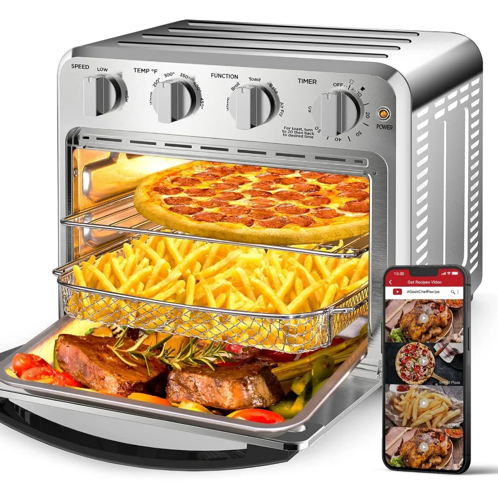 Air Fryer,  Convection Air Fryer Toaster Oven, 4 Slice Toaster Airfryer Countertop Oven, Electric Hot Oven Oilless Cooker