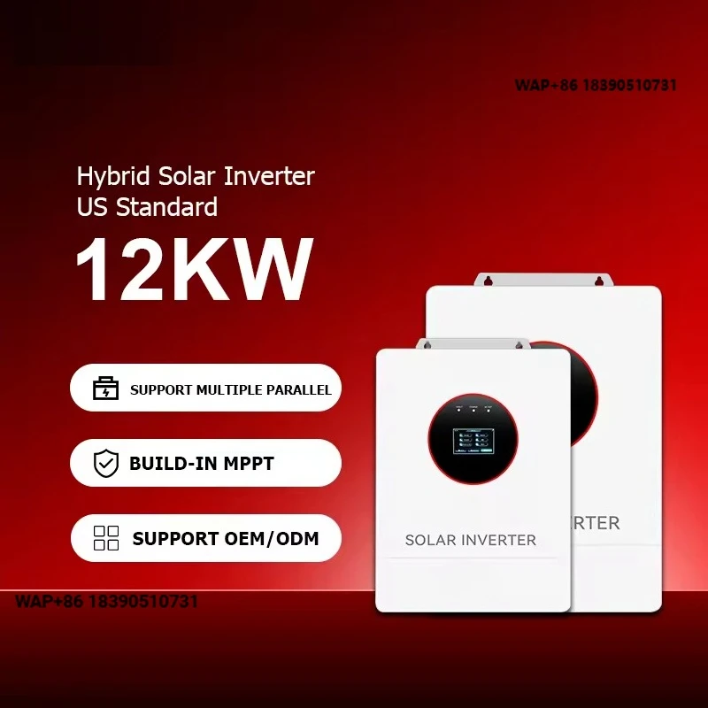 12KW solar inverter for solar energy system 24V 48v solar hybrid inverter pure sine wave off-grid inverter