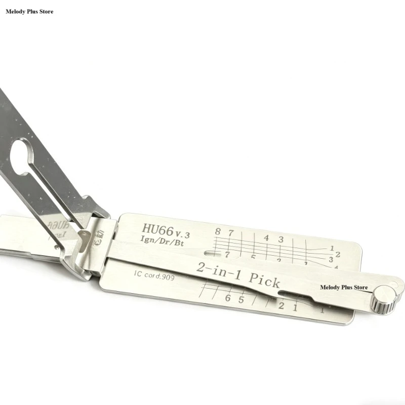 2026New Stely HU66V.3 Lishi 2in1 Decoder Super Tools for VW Audi Porsche Skoda Hollow Out Lock Pick Tool Ganzua Repair Supplies