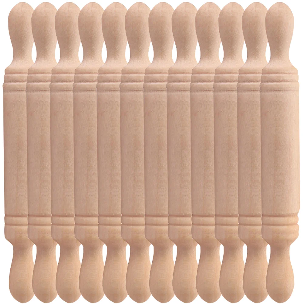 12 Pcs Mini House Decoration Rolling Pin Toy Micro Landscaping Roller Tiny Prop Child