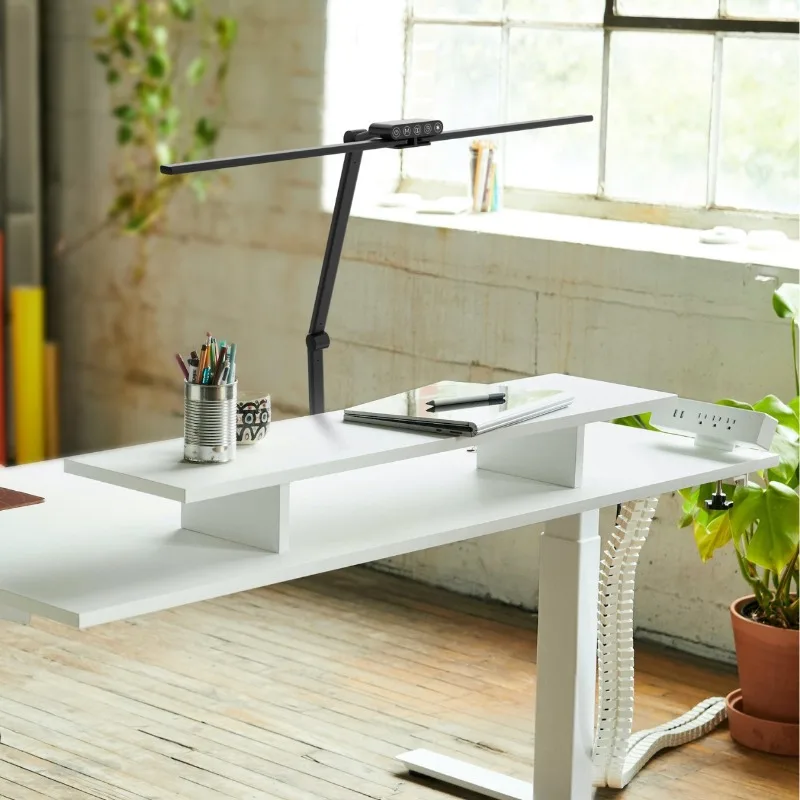 LED Desk Lamp Long Arm Office Rotatable Read Draw Design Computer Soft Light Eye Protection Dimmable Touch Work Desk LED Lights