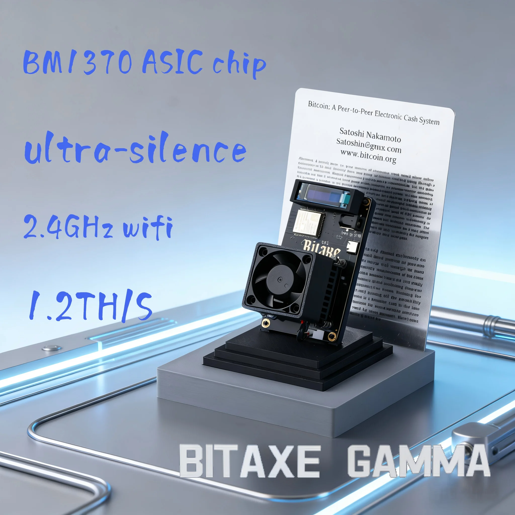 Yysluping Bitaxe Gamma 601 1.2TH/s Open Source Bitcoin Miner With Power Supply Personal Blockchain Crypto Coin Miner