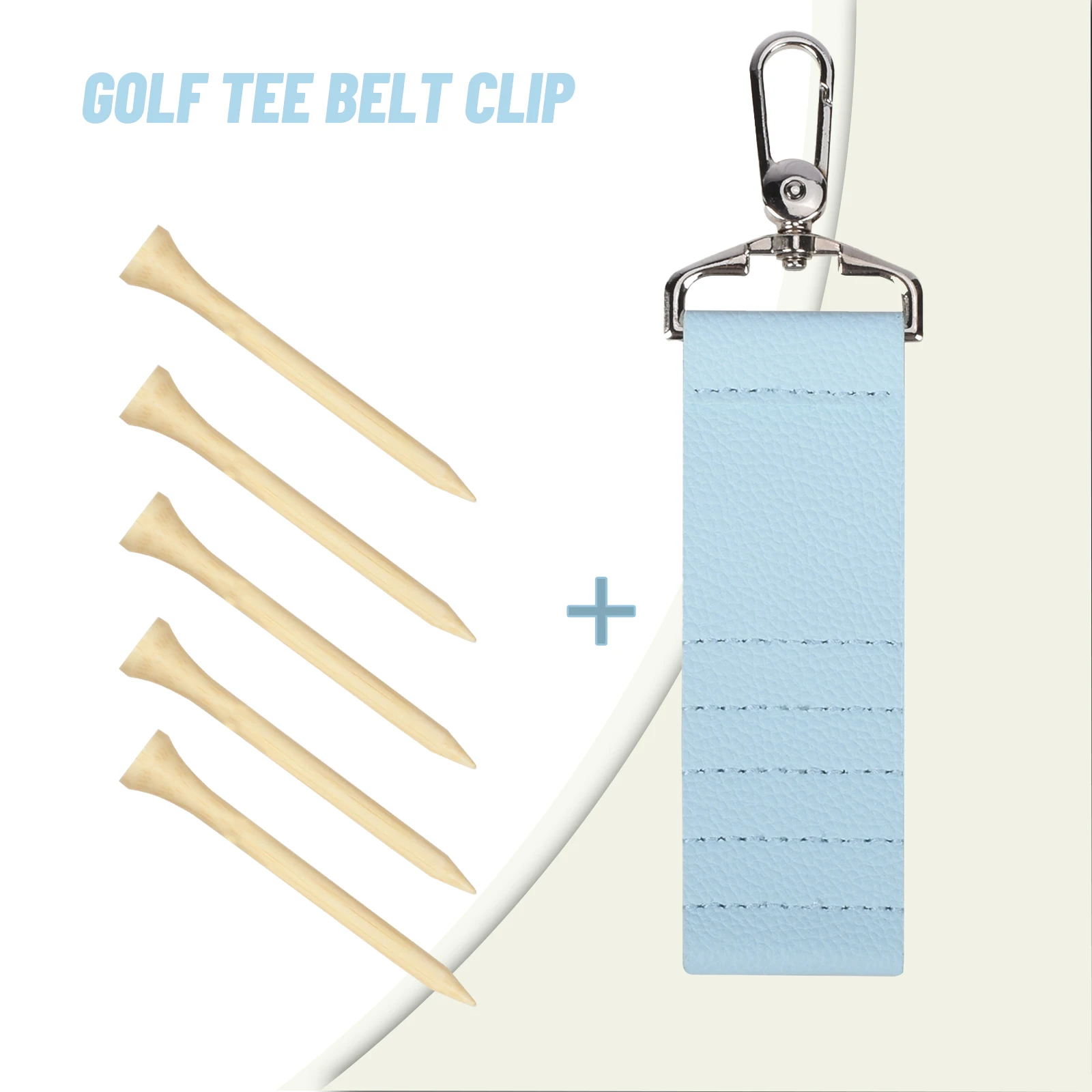 Premium PU Leather Golf Tee Holder Belt Clip Portable Golf Tee Organizer for Men & Women, Golf Accessory for Easy Tee Storage