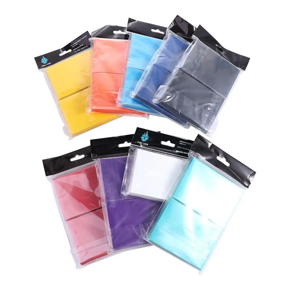 غطاء سحري بيني اللون بطاقة التداول كم ماتي 66x91 مللي متر حامل بطاقة Yugioh 100 قطعة ألعاب أطفال #5