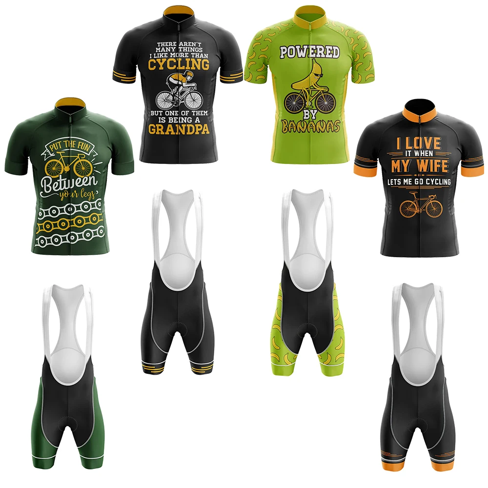 Ciclismo abuelo Pro equipo de bicicleta Maillot de manga corta Ciclismo hombres Ciclismo Jersey conjunto verano transpirable Ciclismo ropa traje