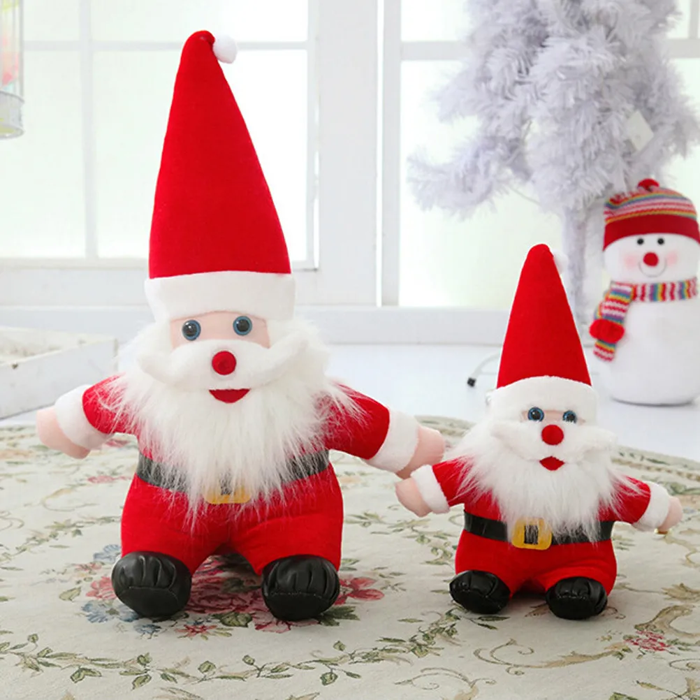 

11-дюймовая фигурка Деда Мороза, экологически чистый и безопасный подарок для детей, украшение для праздничной вечеринки, веселое праздничное настроение