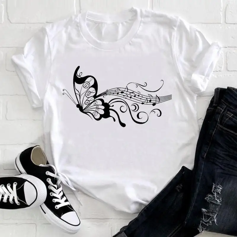 Women Clothing Horse Love Painting Summer Short Sleeve Graphic Tee Nice Top Pretty Fashion Casual Tshirt T-shirt