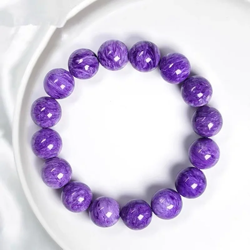 Charoite Single Loop Check Rough StoneBracelet Men's and Women's Gram Price Suitable