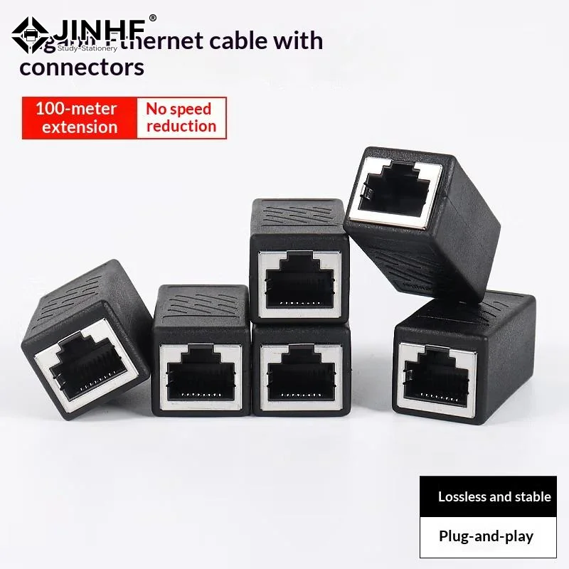 5Pcs RJ45 Coupler Ethernet Cable Coupler LAN Connector Cat7 Cat6 Cat5e Ethernet Cable Extender Adapter Female To Female