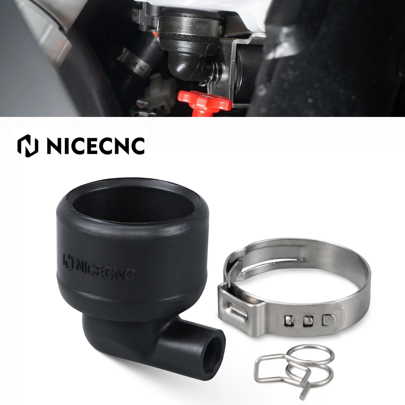 

For KTM EXC 300 2024-2025 Angle Piece Oil Tank Fluororubber NICECNC Motorcycle EXC 250 XCW 300 EXC XCW 150 250 300 2024-2025